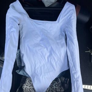 White Long Sleeve Bodysuit